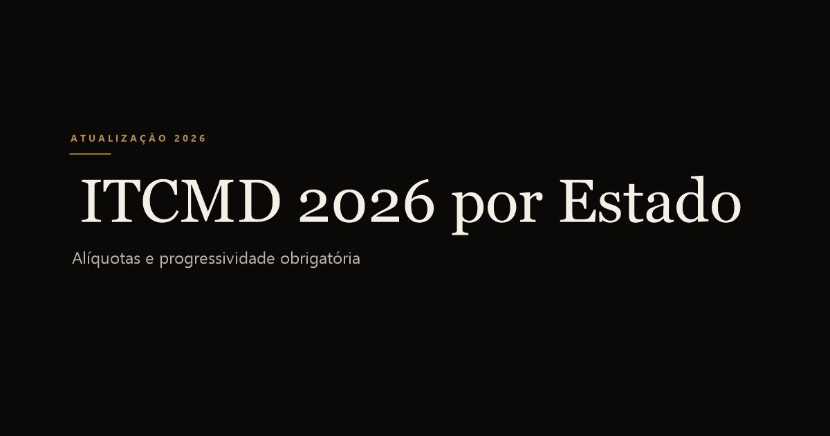 ITCMD 2026 por Estado: Alíquotas Atualizadas e o Que Muda com a Progressividade