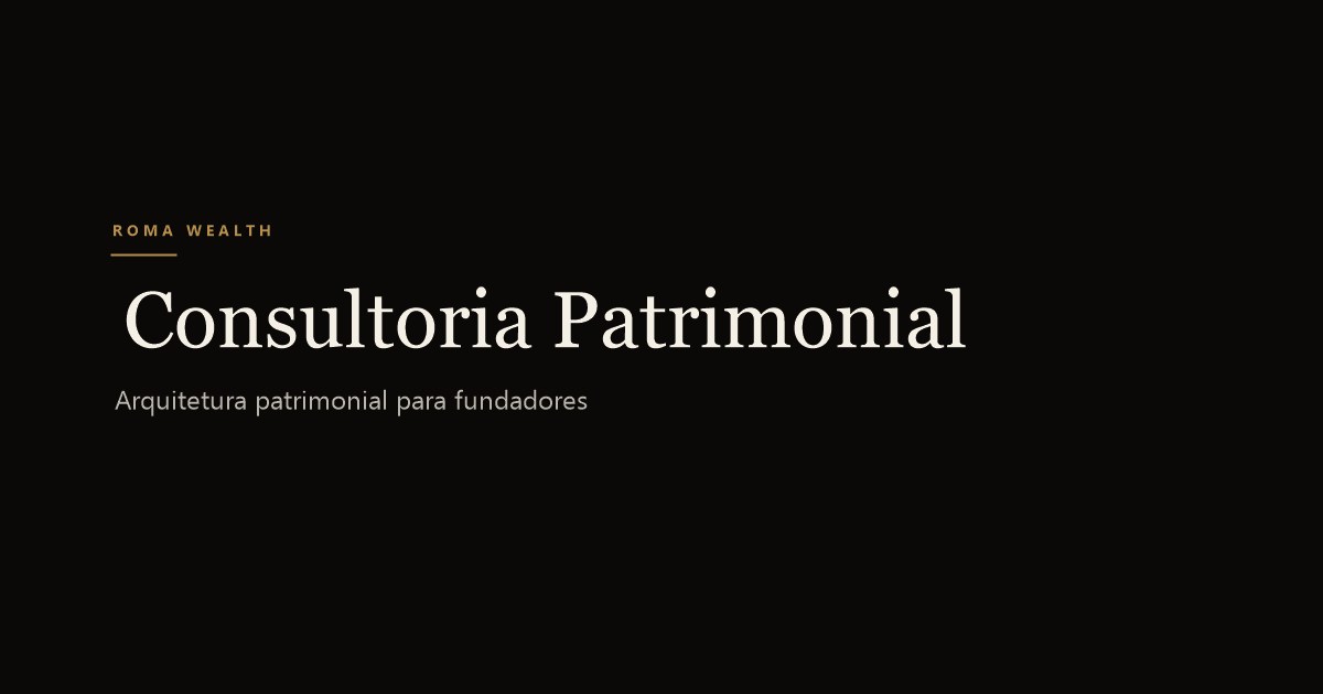 Consultoria patrimonial