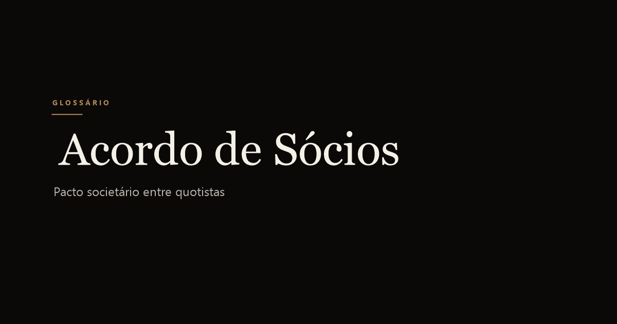 Acordo de Sócios
