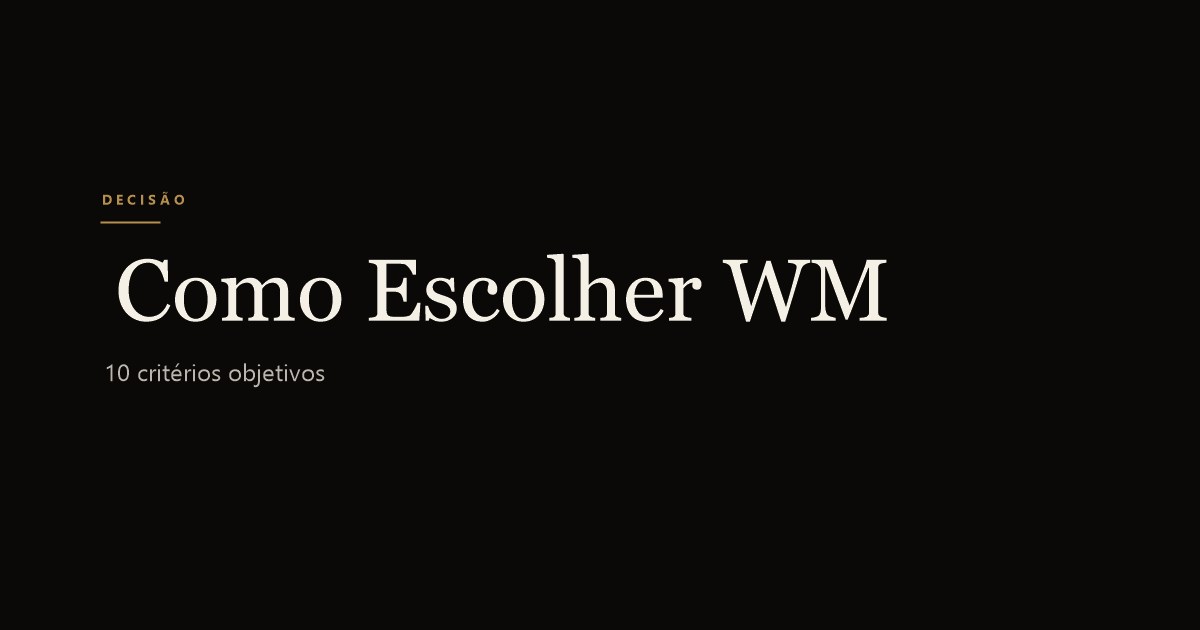 Como escolher wealth management